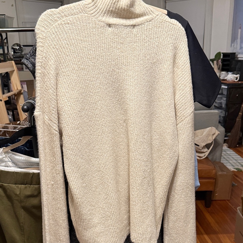 French Connection Cream Cowl Neck Sweater - Picture 5 of 6
